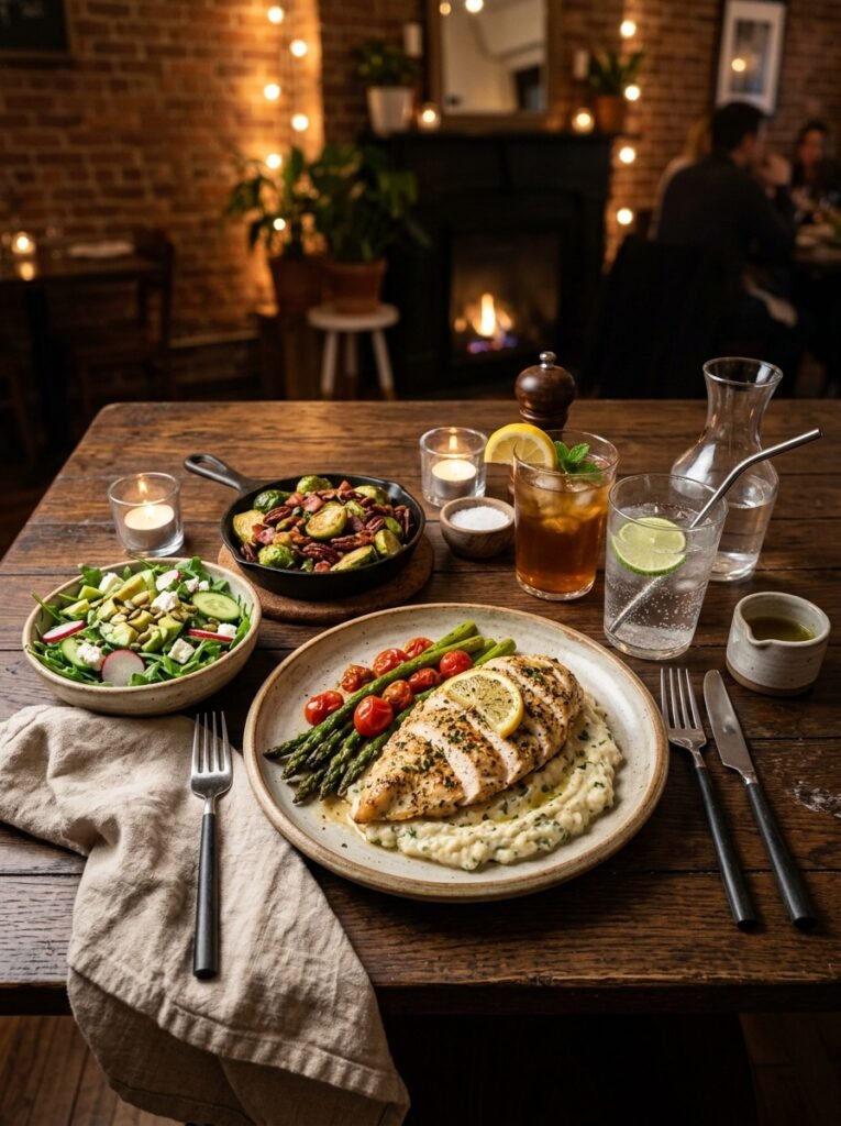 High Protein Low Calorie Keto Friendly Meal 15 Keto meal setup with side 202605021223