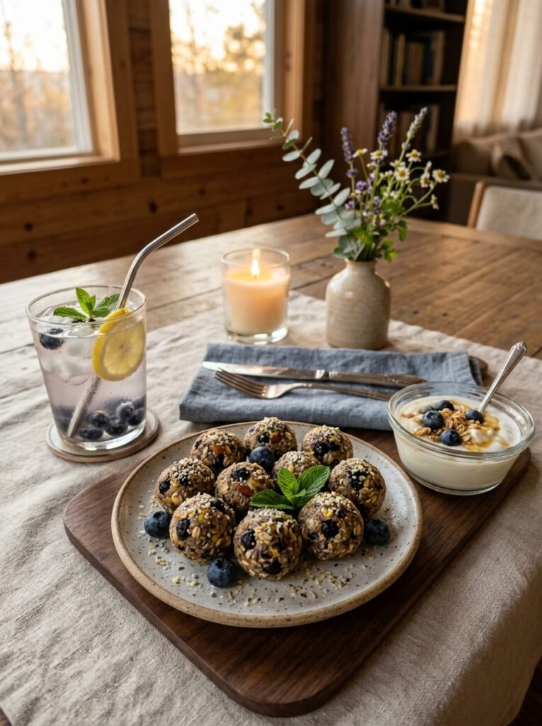high protein blueberry lemon protein balls 15 Protein balls with side dishes 202606101429