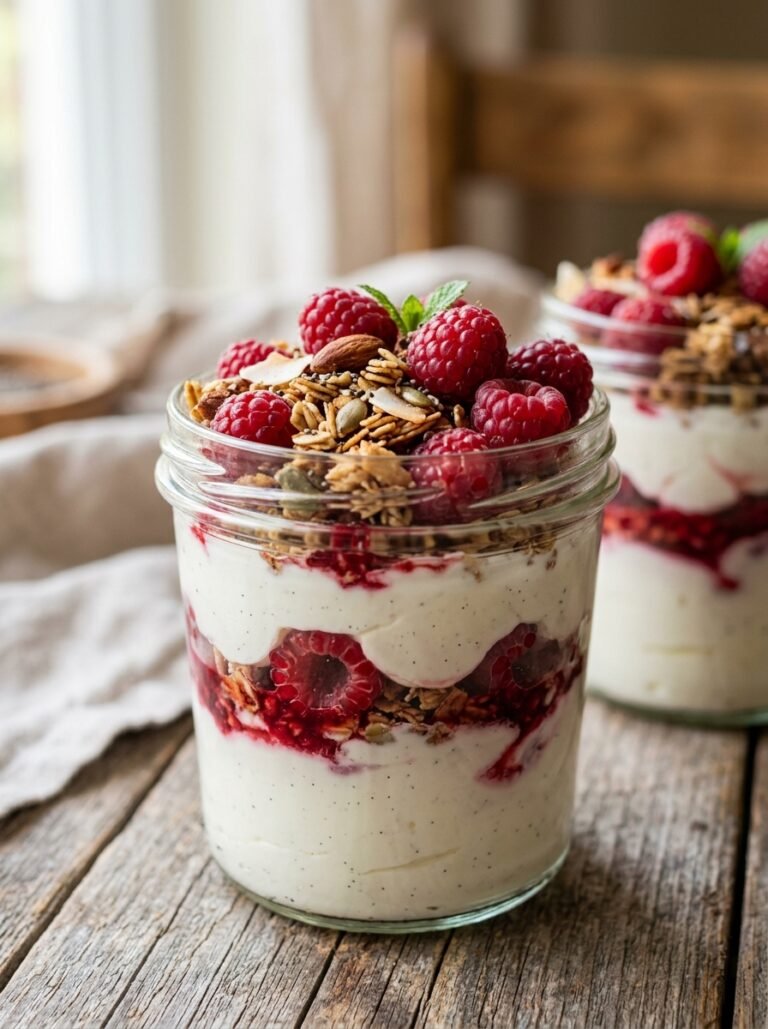 High Protein Raspberry Vanilla Yogurt Cups 17 Raspberry vanilla yogurt cups 202606051431