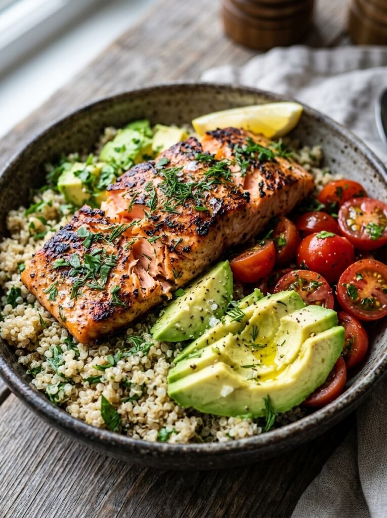 easy high protein salmon avocado tomato bowls 12 Salmon avocado tomato bowls 202605311339