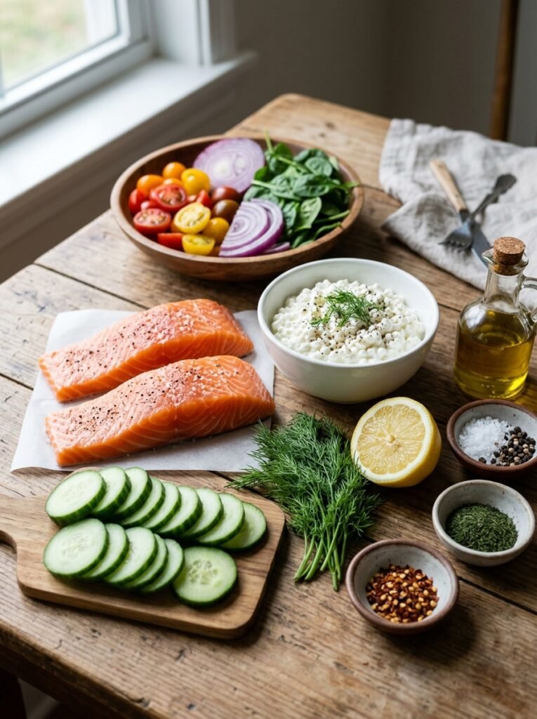 Easy High Protein Salmon Cottage Cheese Cucumber Plate: The Ultimate Healthy Meal 13 Salmon cottage cheese cucumber p… 202606101447 1
