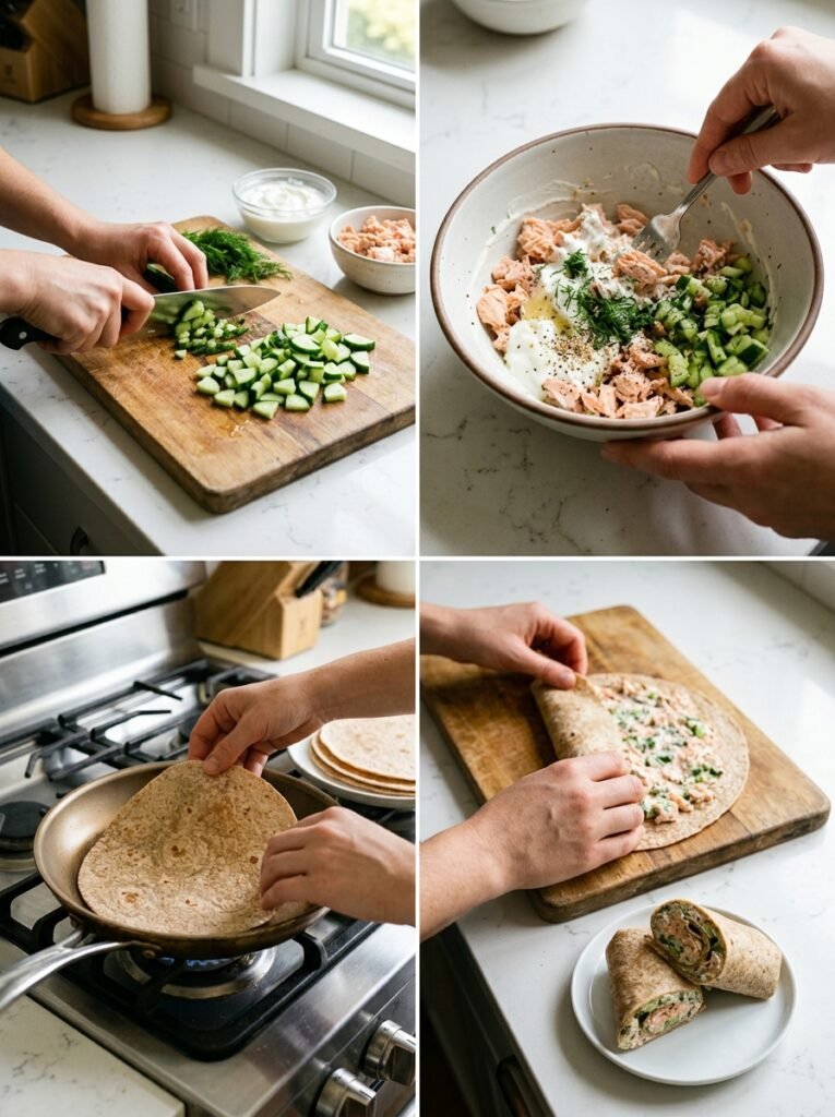 High Protein Salmon Cucumber Dill Lunch Wraps 14 Salmon cucumber dill lunch wraps 202605141510