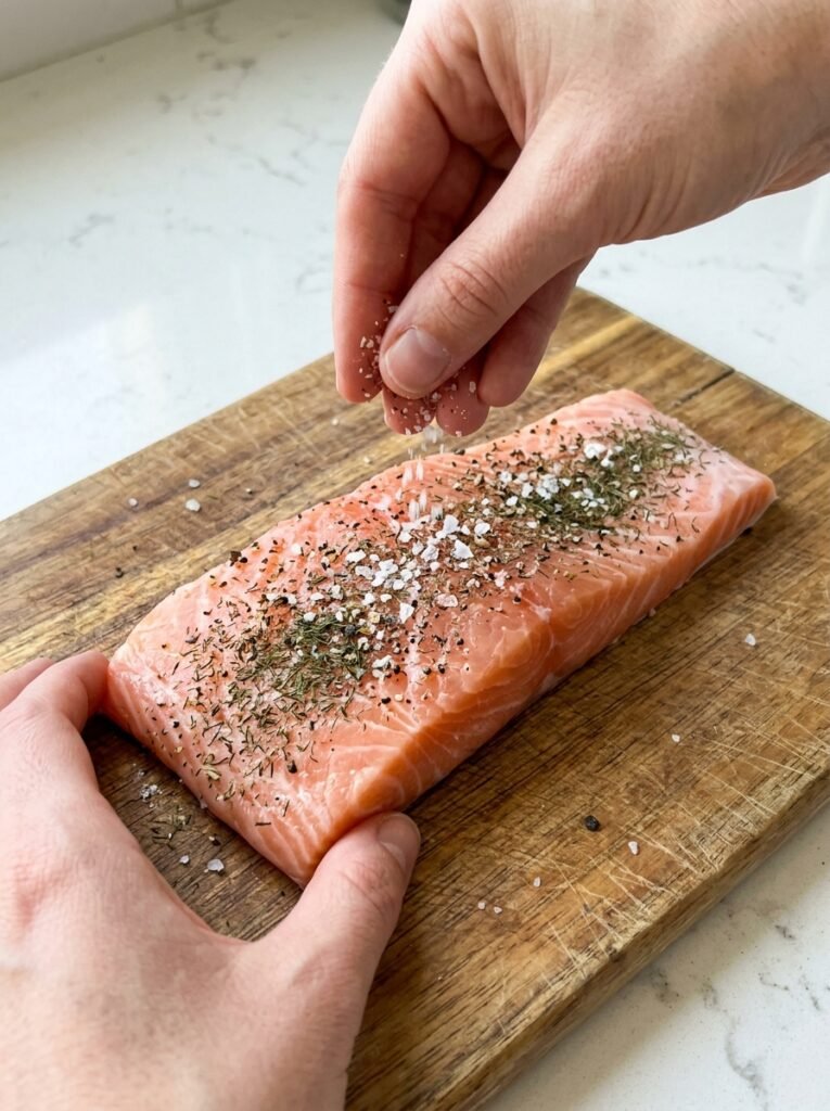 Easy High Protein Salmon Cucumber Feta Salad 14 Salmon cucumber feta salad process 202605242241