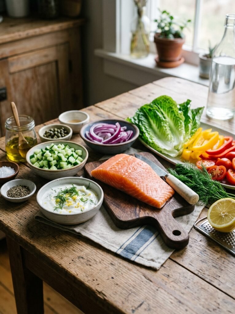 high protein salmon cucumber lettuce lunch cups 7 Salmon cucumber lettuce lunch cups 202605051351 1