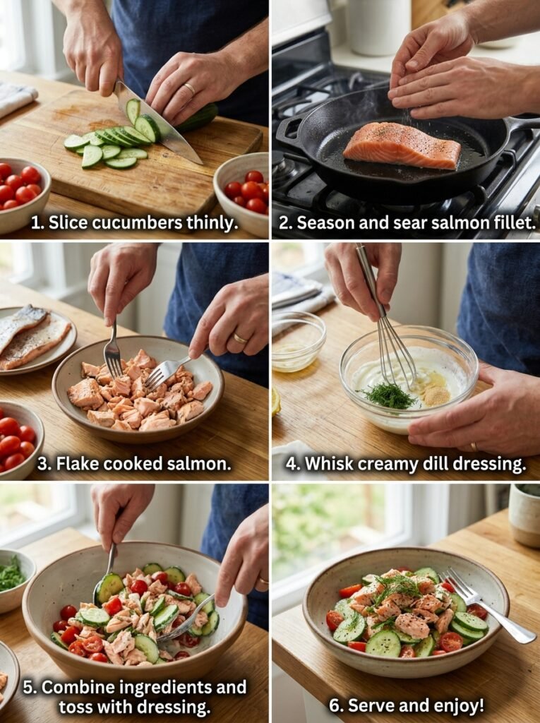 Salmon cucumber salad cooking pr… 202605041343
