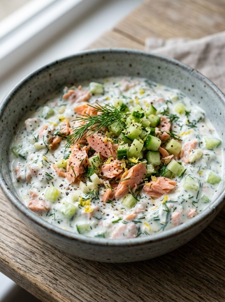 High Protein Low Calorie Salmon Cucumber Yogurt Sauce 17 Salmon cucumber yogurt sauce 202605282121