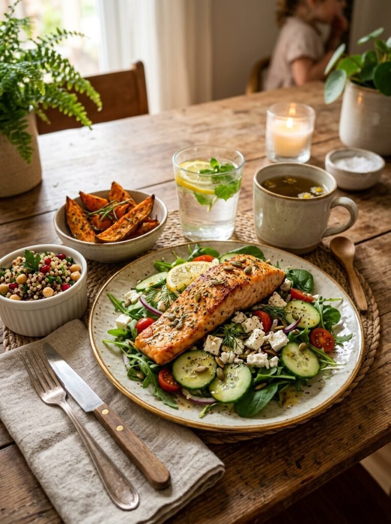 High Protein Salmon Feta Cucumber Lunch Plate: A Complete Homemade Recipe 15 Salmon feta cucumber lunch plate 202606061613 3
