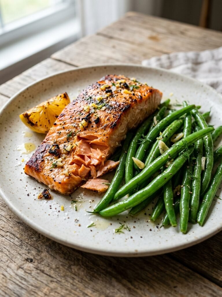 Salmon green bean plate 202605092228