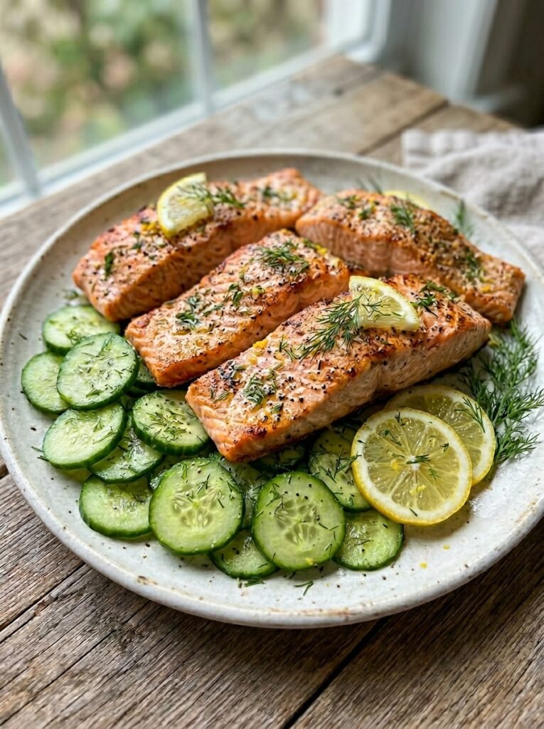High Protein Salmon Lemon Dill Cucumber Plate: A Fresh, Flavor-Packed Healthy Recipe 12 Salmon lemon dill cucumber plate 202605230009