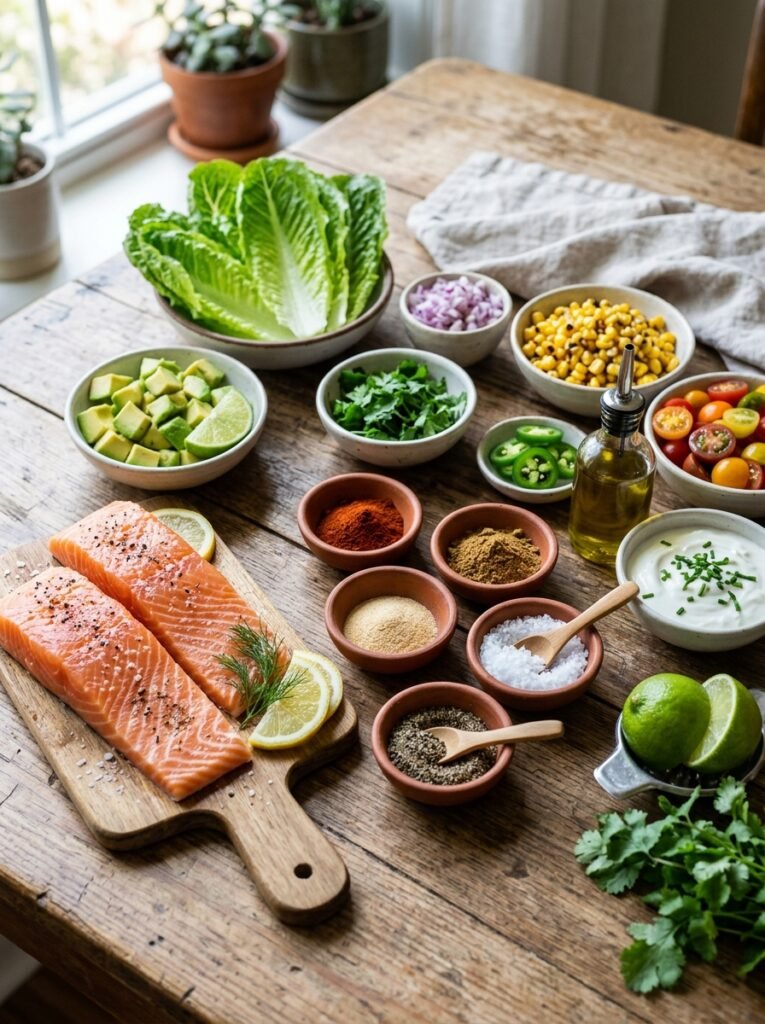 high protein low calorie salmon lettuce taco cups 13 Salmon lettuce taco ingredients … 202605202327