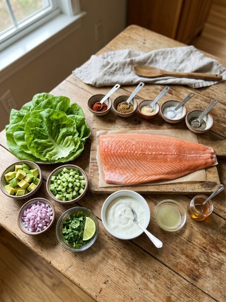 High Protein Salmon Lettuce Taco Lunch Cups 13 Salmon lettuce taco lunch ingred… 202606031544