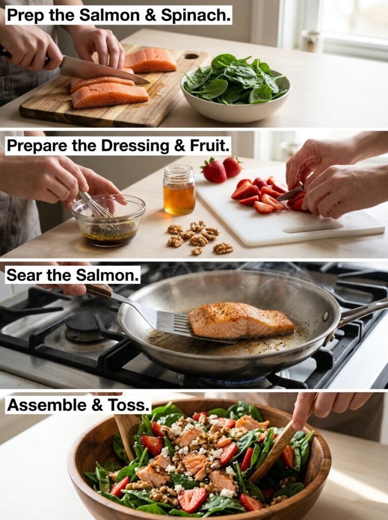 High Protein Salmon Strawberry Spinach Salad 14 Salmon strawberry spinach salad … 202605112315 1