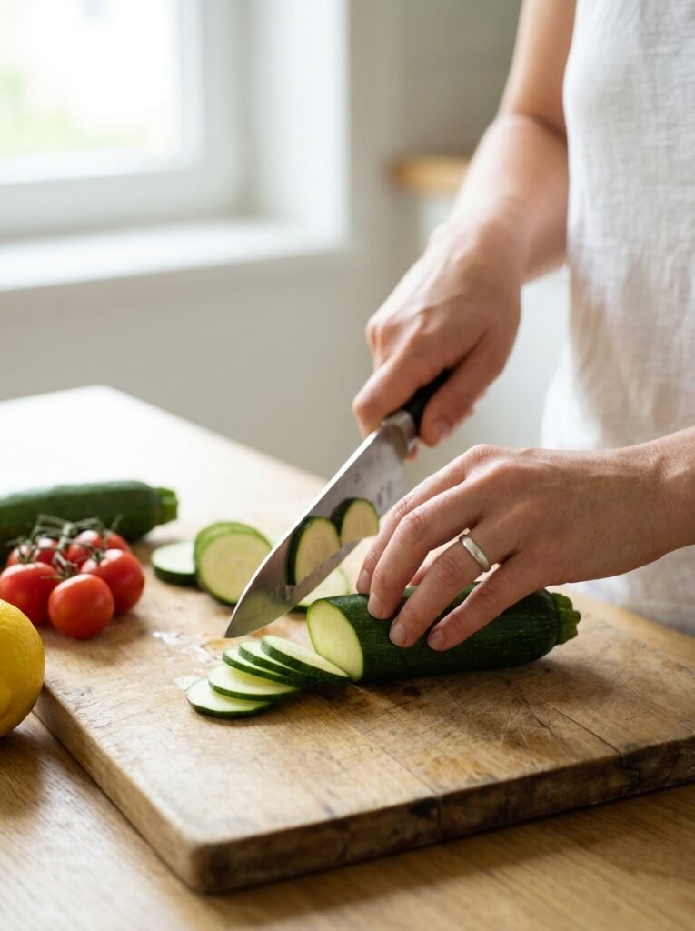 Salmon zucchini lunch salad process 202605112328