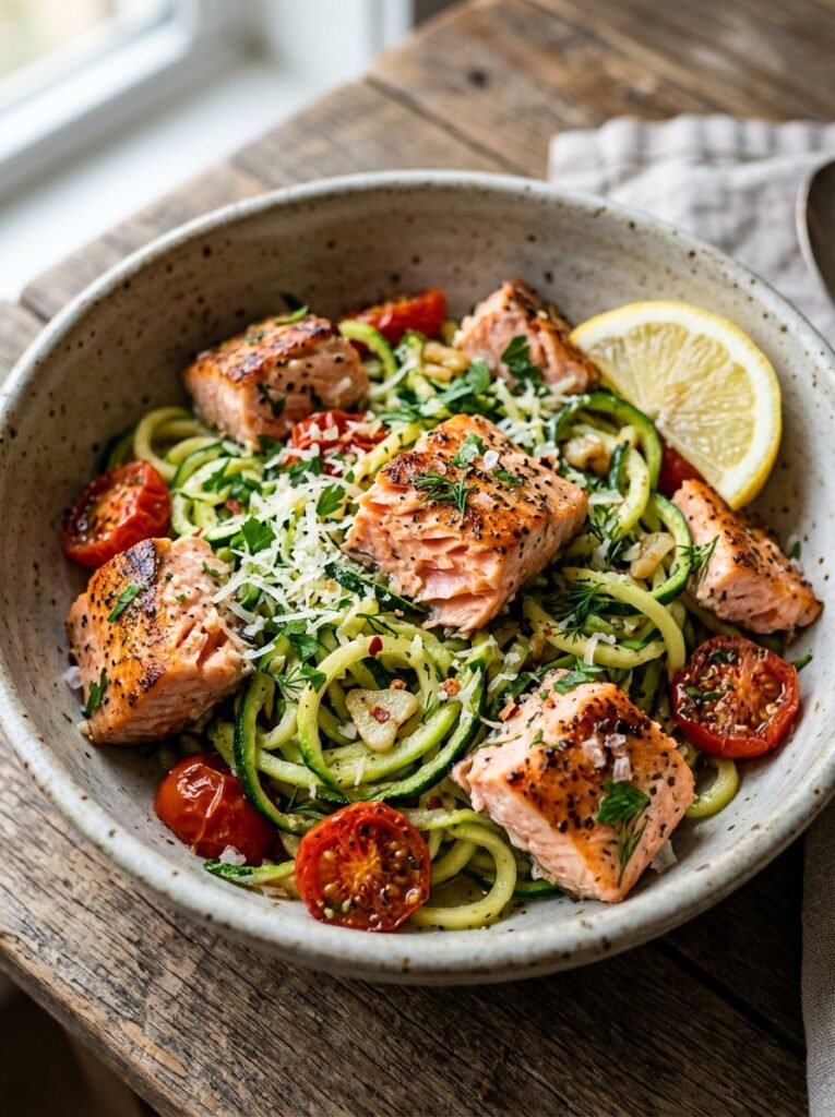 Easy High Protein Salmon Zucchini Noodle Bowls 1 Salmon zucchini noodle bowls 202605112333