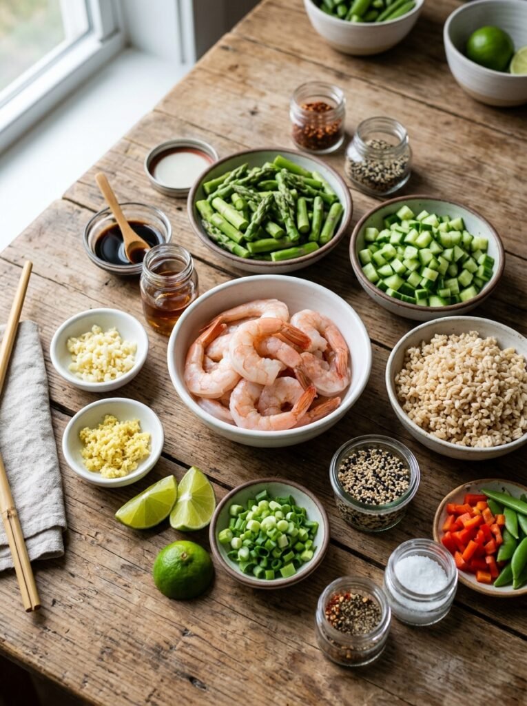 high protein low calorie shrimp asparagus cucumber bowl 13 Shrimp asparagus cucumber bowl i… 202605102042