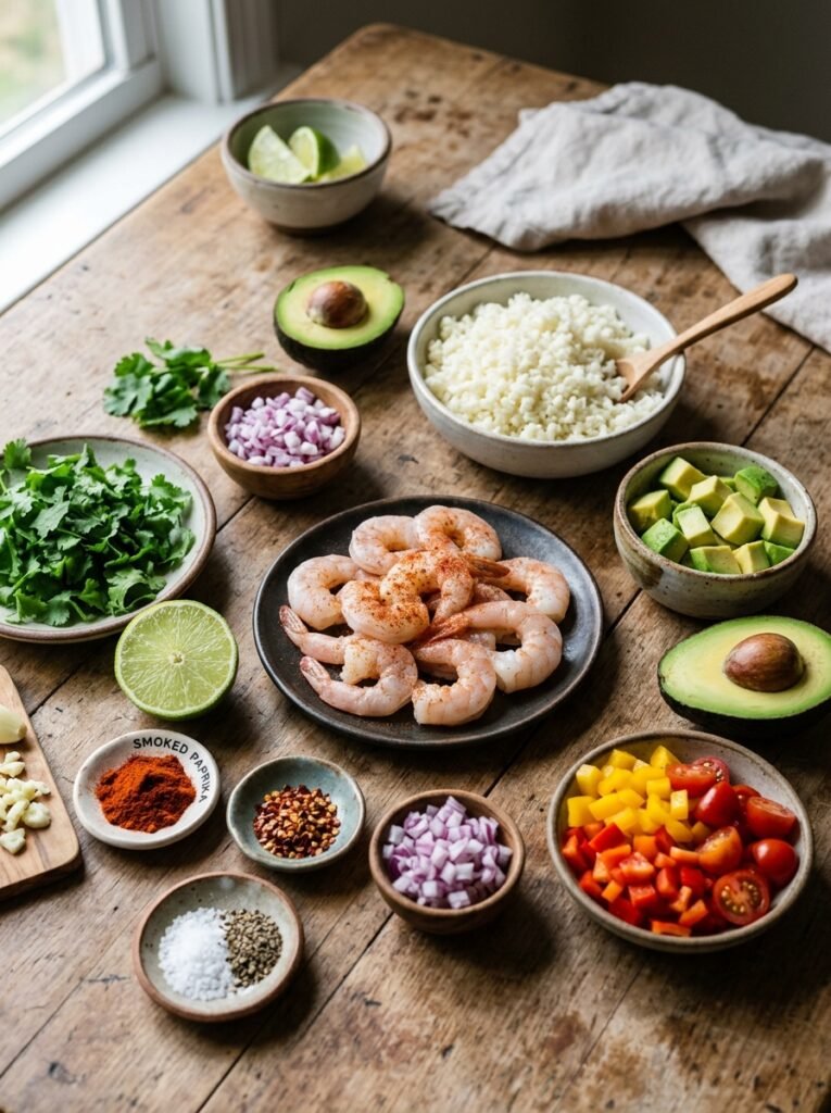 easy high protein shrimp avocado cauliflower bowls 13 Shrimp avocado cauliflower bowls… 202606061542