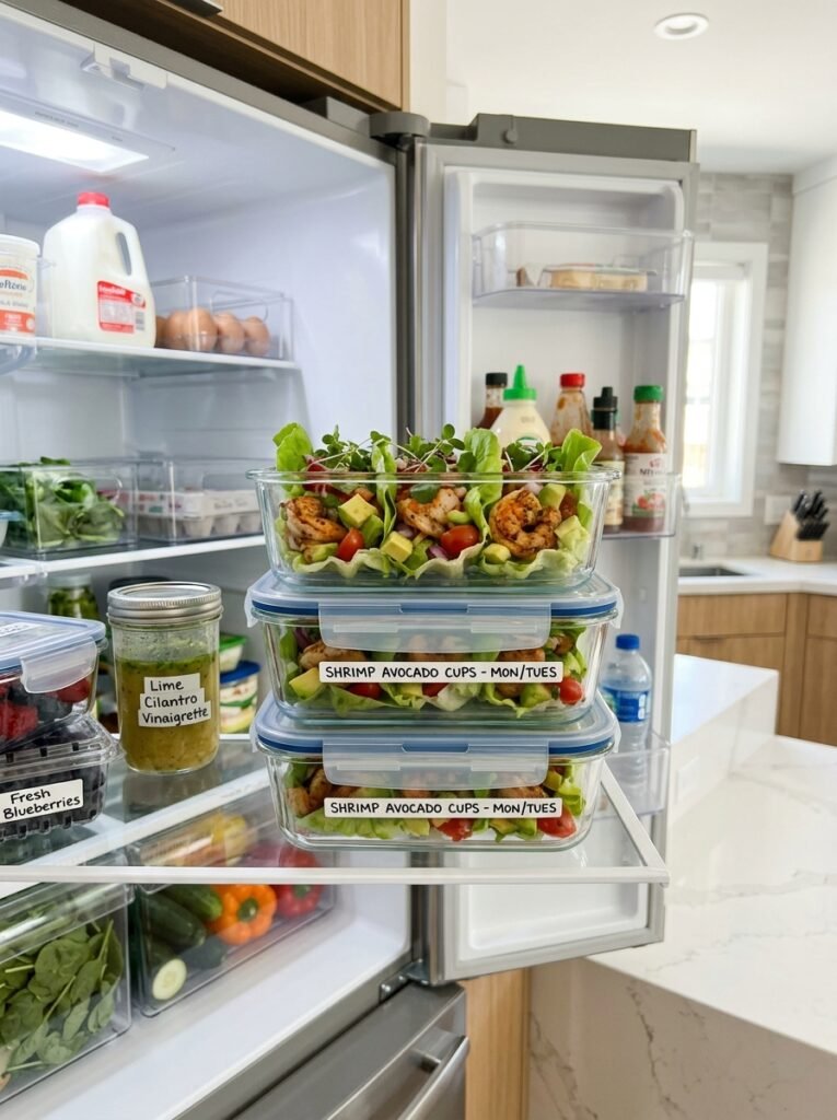 high protein shrimp avocado lettuce lunch cups 16 Shrimp avocado lettuce lunch cups 202605242304 4