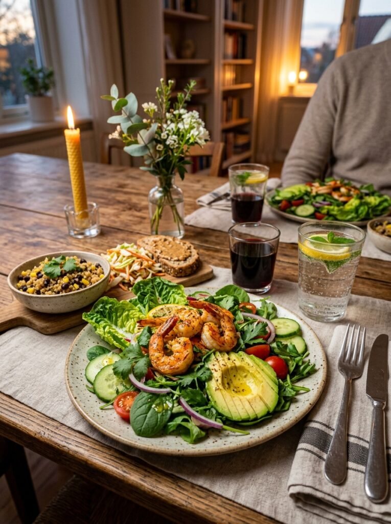 High Protein Low Calorie Shrimp Avocado Lettuce Plate 15 Shrimp avocado lettuce plate 202606061534 1