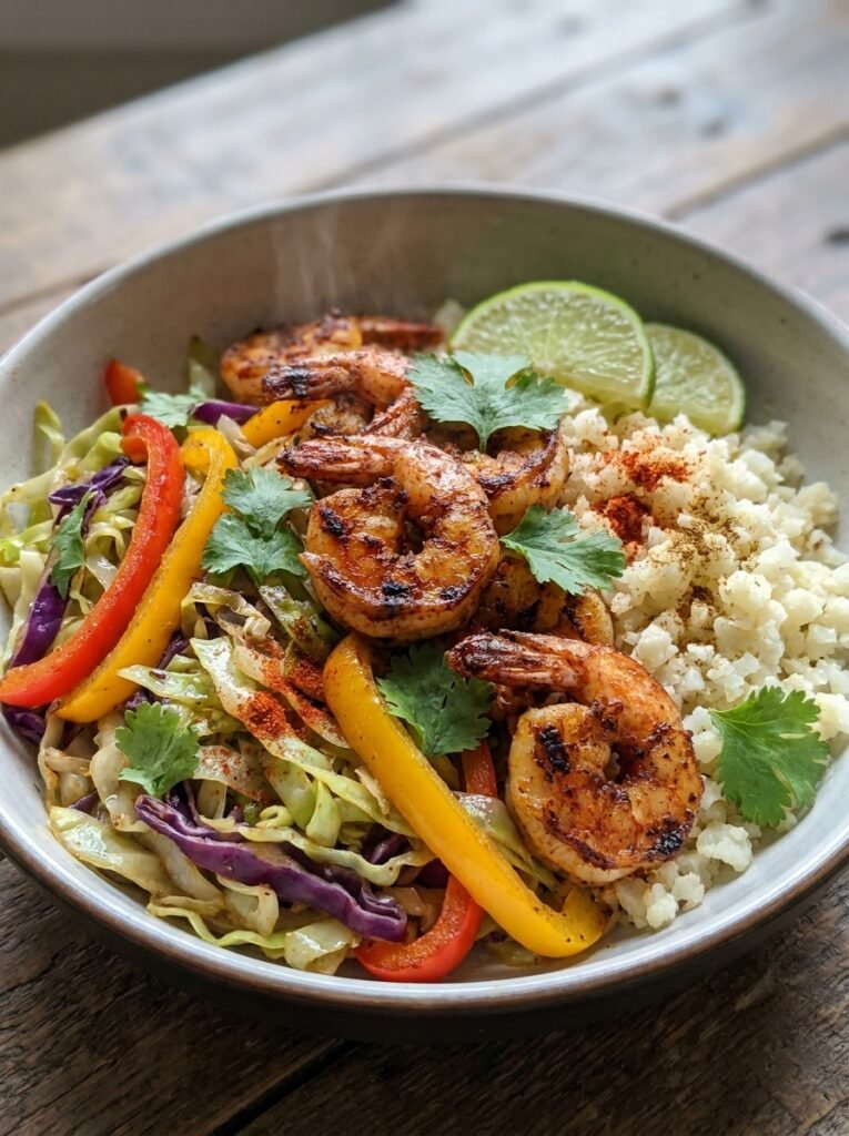 High Protein Low Calorie Shrimp Cabbage Fajita Bowl: Easy Weeknight Dinner Recipe 12 Shrimp cabbage fajita bowl 202605132027
