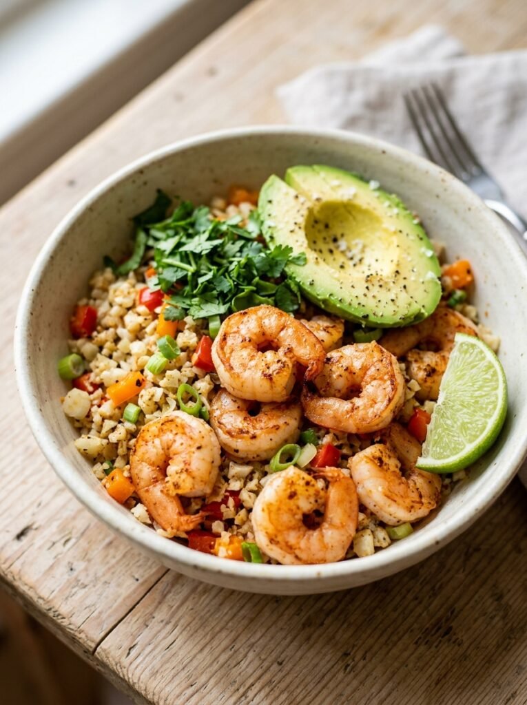 easy high protein shrimp cauliflower rice bowls 12 Shrimp cauliflower rice bowls 202605061513