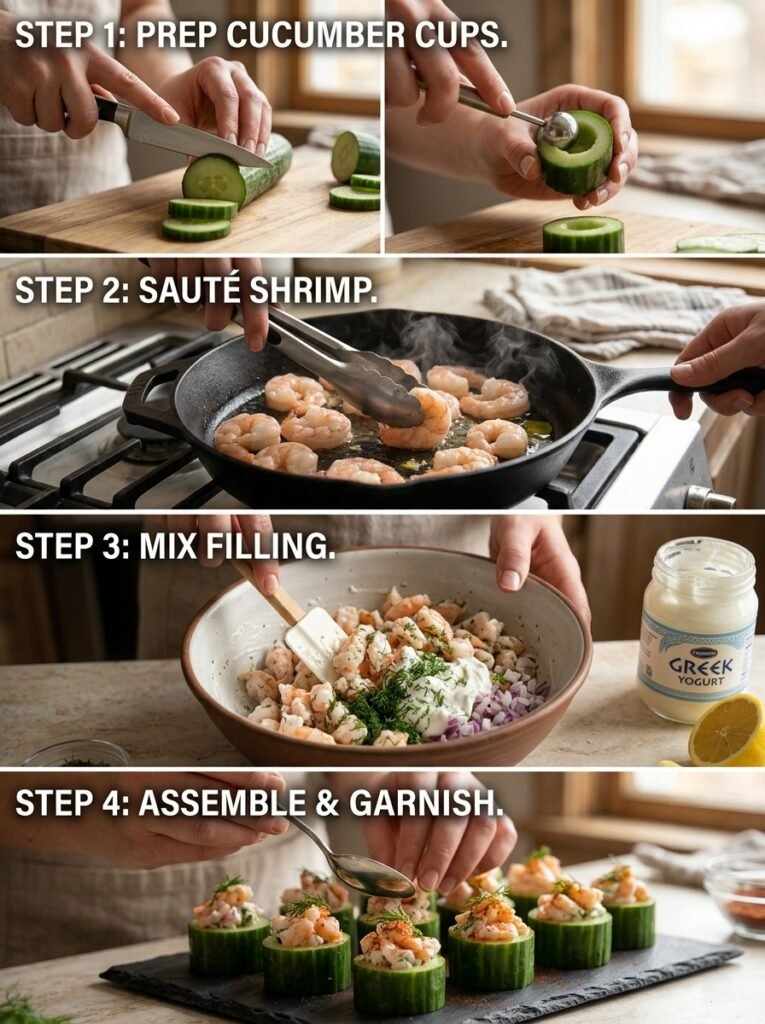 high protein shrimp cocktail cucumber cups: A Low-Carb Appetizer 14 Shrimp cocktail cucumber cups co… 202605202318