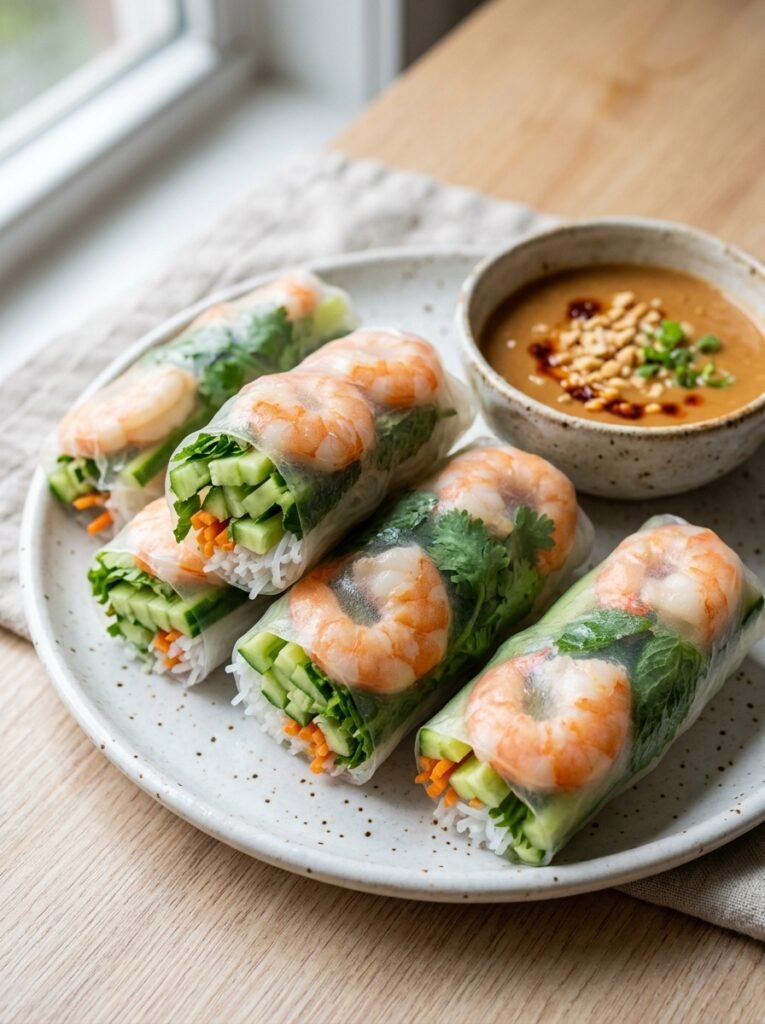 High Protein Shrimp Cucumber Rice Paper Rolls: A Fresh & Healthy Recipe 12 Shrimp cucumber rice paper rolls 202605041347