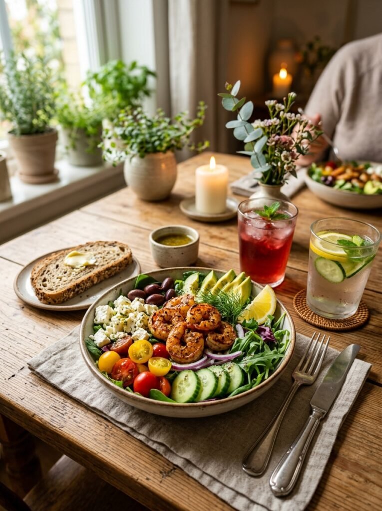 Shrimp feta lettuce lunch bowl 202605171842 1