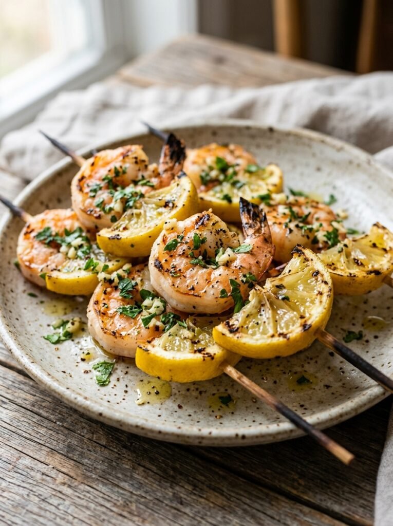 high protein shrimp lemon herb dinner skewers 12 Shrimp lemon herb dinner skewers 202605301328