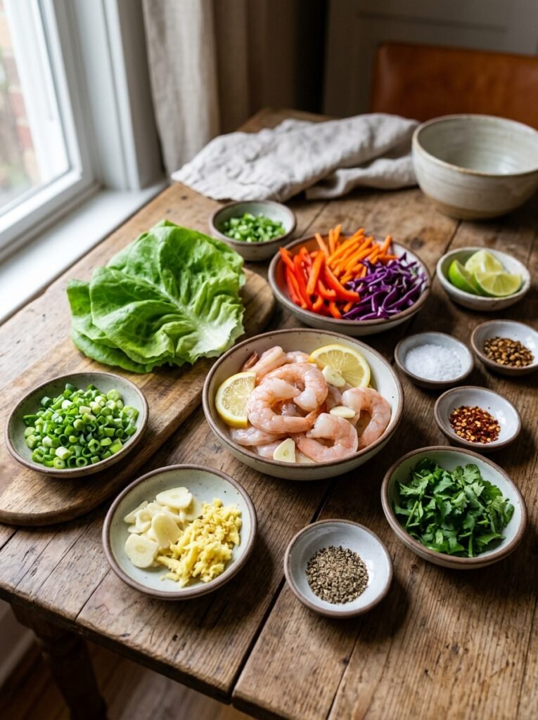 High Protein Low Calorie Shrimp Lemon Lettuce Wraps 13 Shrimp lemon lettuce wraps ingre… 202605181337