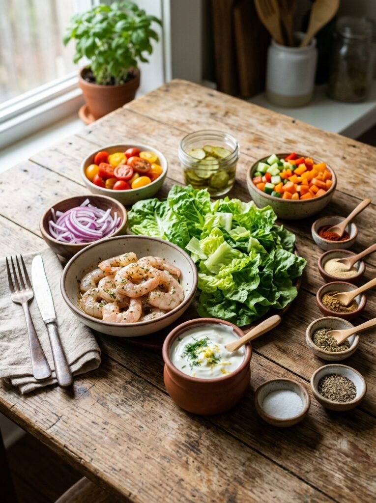 High Protein Low Calorie Shrimp Lettuce Burger Bowl 13 Shrimp lettuce burger bowl ingre… 202606111300