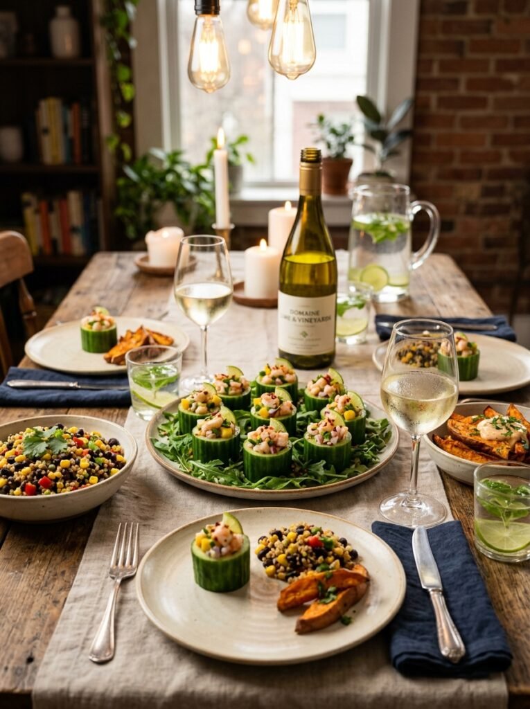 Shrimp lime cucumber cups setup 202606081438