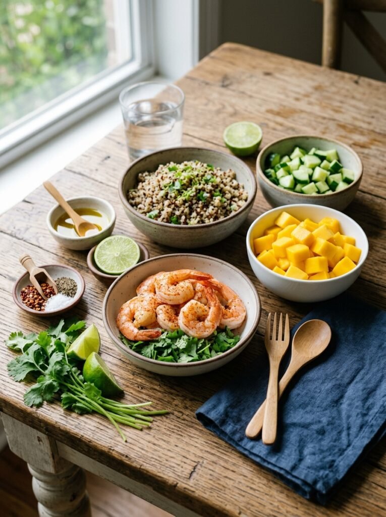 high protein shrimp mango cucumber lunch bowl 13 Shrimp mango cucumber lunch bowl 202606051419 1