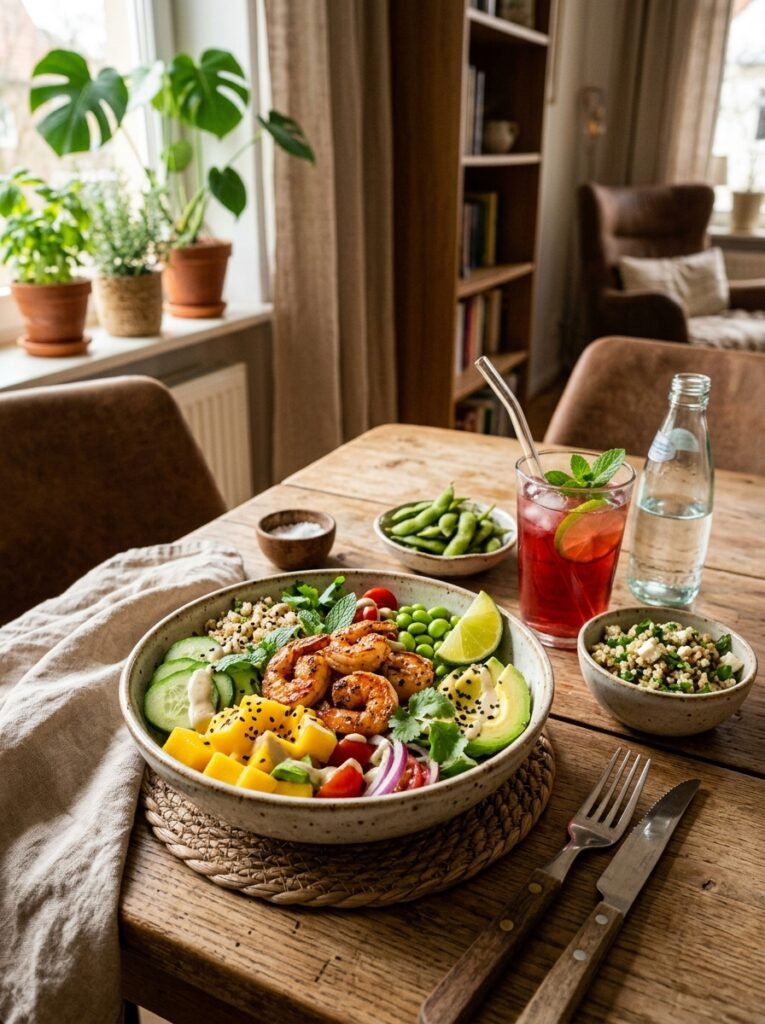 high protein shrimp mango cucumber lunch bowl 15 Shrimp mango cucumber lunch bowl 202606051419 3