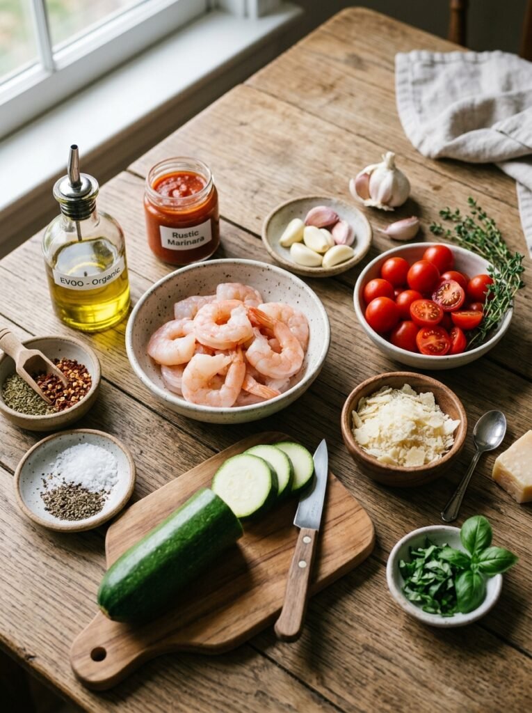 Shrimp parmesan zucchini skillet… 202606021403