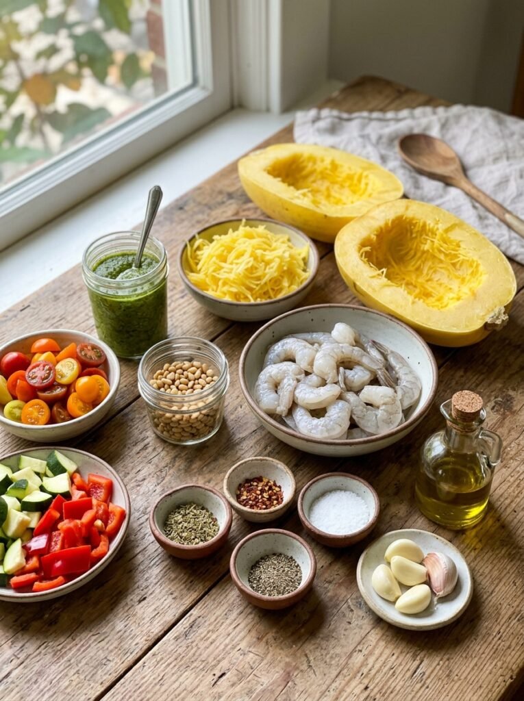 High Protein Shrimp Pesto Spaghetti Squash Bowl: A Healthy, Flavorful Meal 13 Shrimp pesto spaghetti squash bowl 202605112343 1