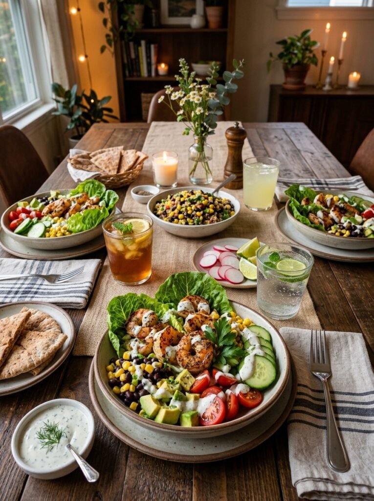 Easy High Protein Shrimp Ranch Lettuce Bowls 15 Shrimp ranch lettuce bowls setup 202606031528