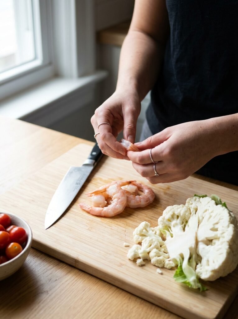 high protein shrimp tomato basil cauliflower rice 14 Shrimp tomato basil cauliflower … 202606111319 2