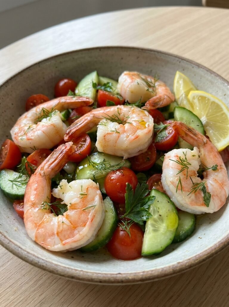 high protein shrimp tomato cucumber lunch salad 17 Shrimp tomato cucumber salad 202605132033