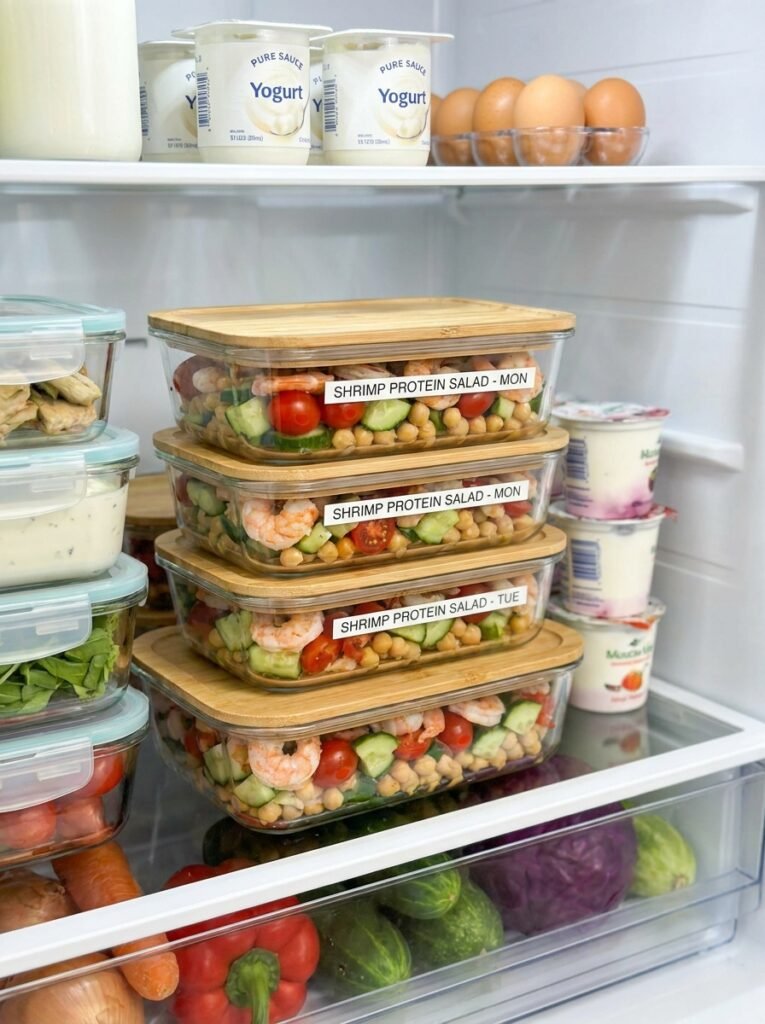high protein shrimp tomato cucumber lunch salad 16 Shrimp tomato cucumber salad lunch 202605132034