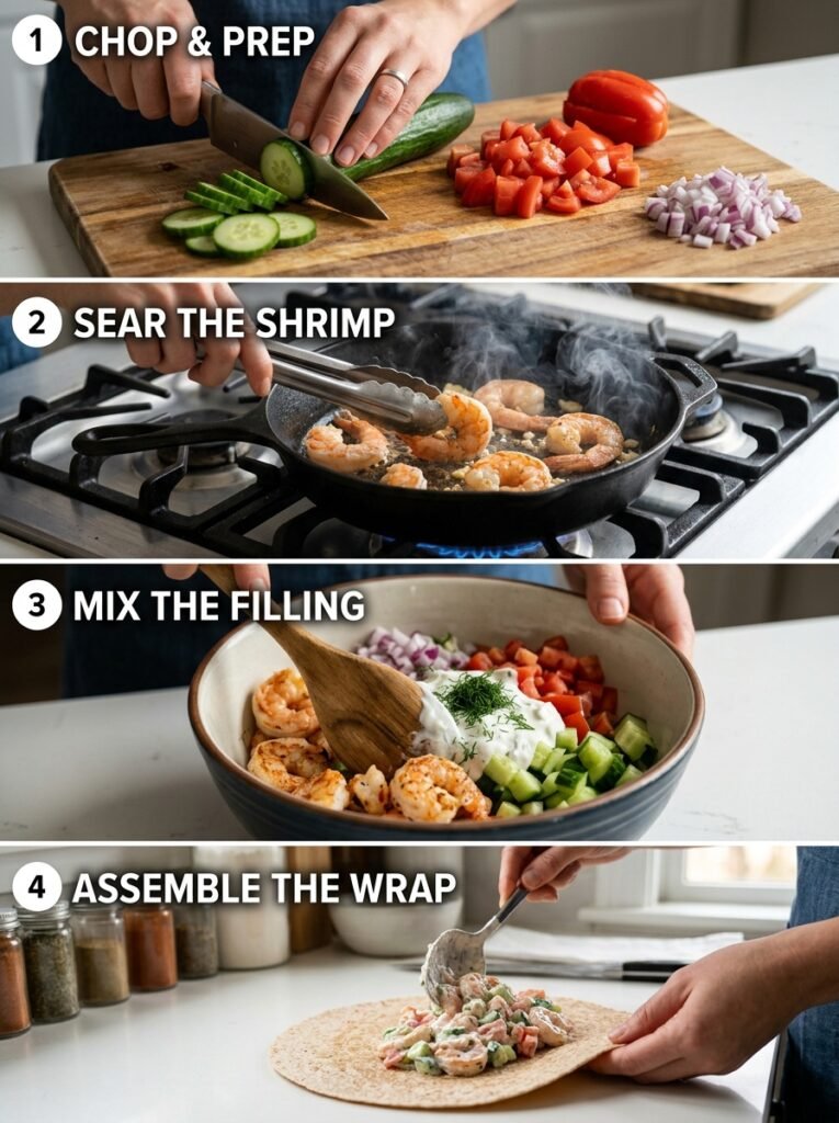 Easy High Protein Shrimp Tomato Cucumber Wraps 14 Shrimp tomato cucumber wraps coo… 202605281532