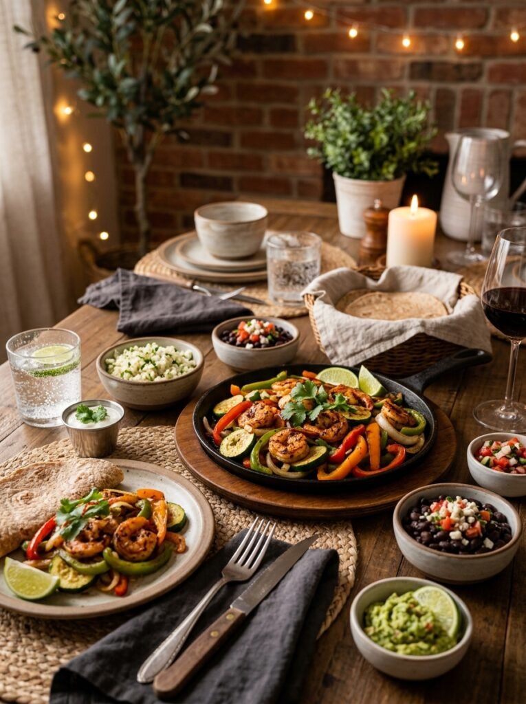 High Protein Low Calorie Shrimp Zucchini Fajita Plate 15 Shrimp zucchini fajita plate 202605242256 1