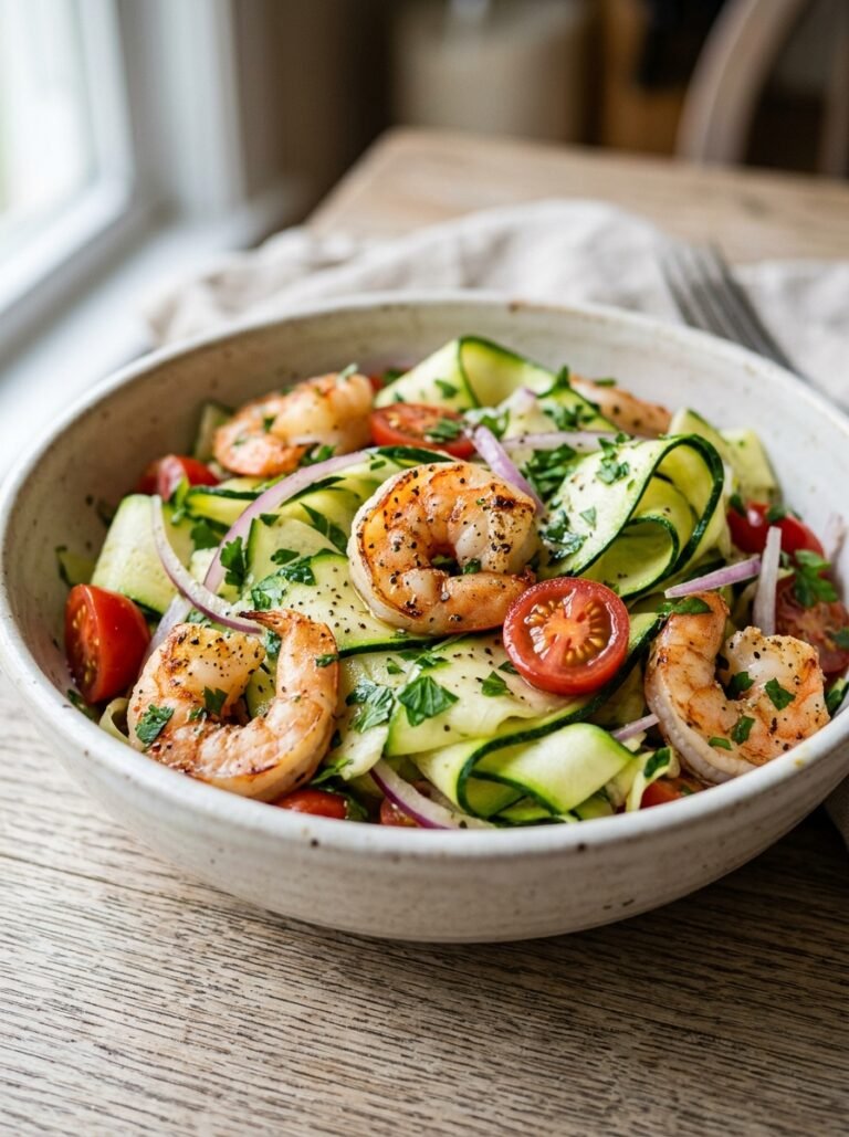 High Protein Shrimp Zucchini Ribbon Lunch Salad 17 Shrimp zucchini ribbon salad 202606021333