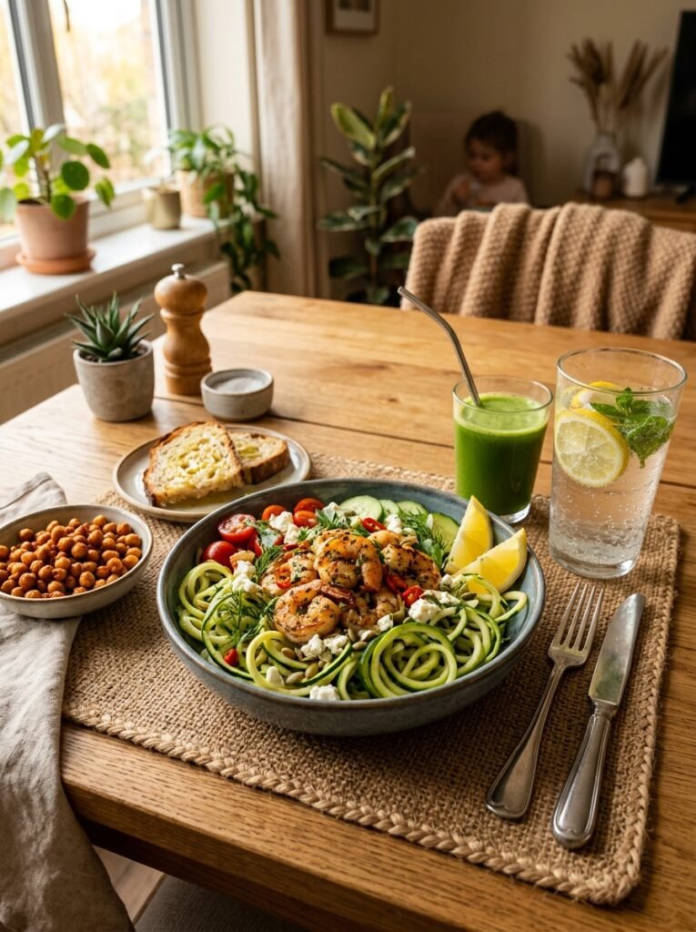 High Protein Shrimp Zucchini Ribbon Lunch Salad 15 Shrimp zucchini ribbon salad 202606021334