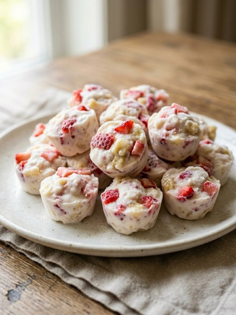 High Protein Strawberry Banana Protein Yogurt Bites: The Ultimate Healthy Snack Recipe 12 Strawberry banana protein yogurt… 202605242209