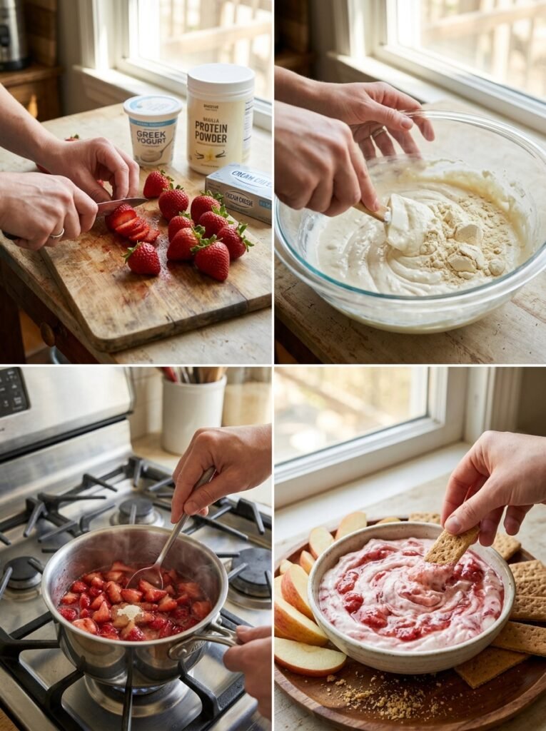 Strawberry cheesecake protein dip 202606071340 1