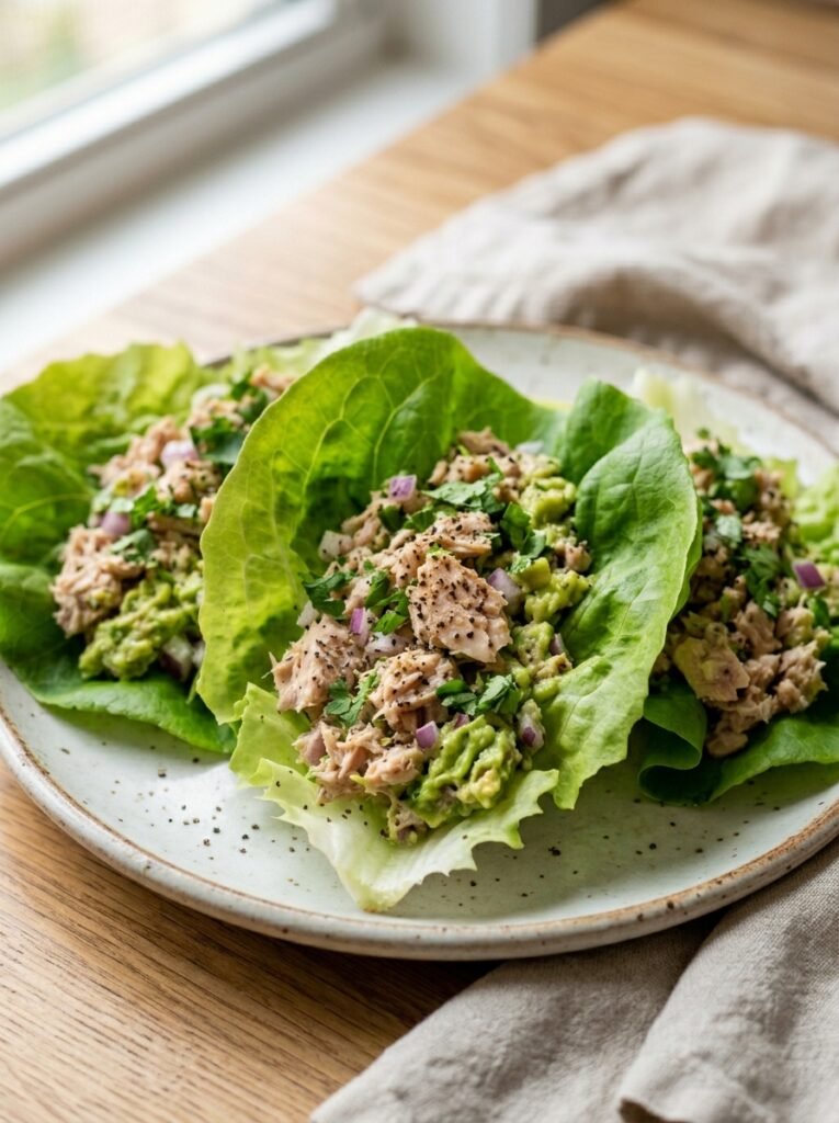 Easy High Protein Tuna Avocado Lettuce Wraps 12 Tuna avocado lettuce wraps 202605212156