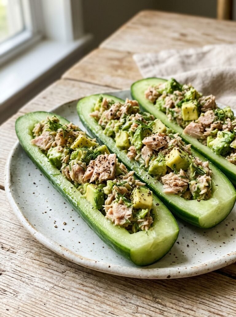 Tuna cucumber avocado boats 202605151803