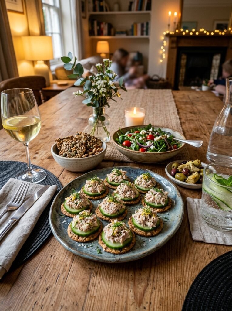 high protein tuna cucumber cracker bites 15 Tuna cucumber cracker bites setup 202605081655