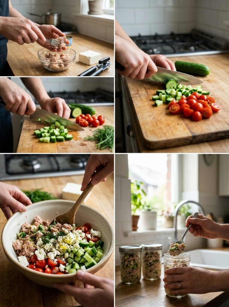High Protein Tuna Cucumber Feta Lunch Jars: The Ultimate Healthy Meal Prep 14 Tuna cucumber feta lunch jars 202605092233