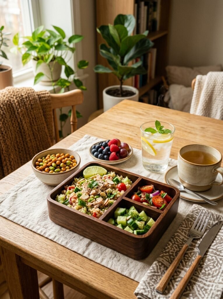 Tuna cucumber quinoa lunch box 202605061510 2